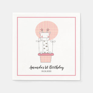 Serviette En Papier Serviettes pour fête d'anniversaire de fille avec 