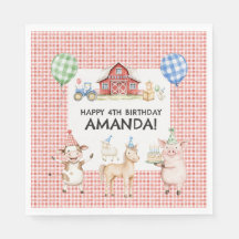 Serviettes pour fête d'anniversaire des enfants av