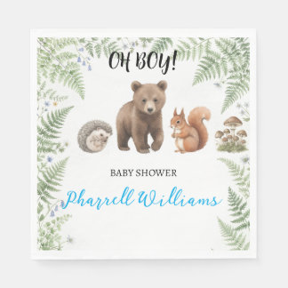 Serviette En Papier Serviettes pour fête de baby shower sur les animau