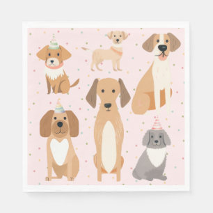Serviette En Papier Serviettes pour fête de chien