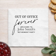 Serviettes pour Fête de Retraite | En dehors du Bu