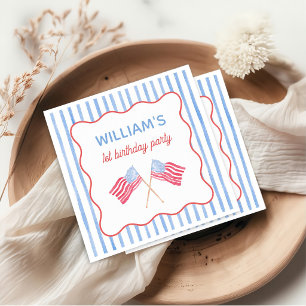 Serviette En Papier Serviettes pour garçon avec thème du 4 juillet