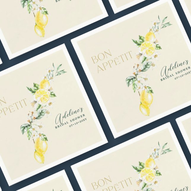 Serviette En Papier Serviettes pour la douche de mariée Lemon Yellow M (Créateur téléchargé)
