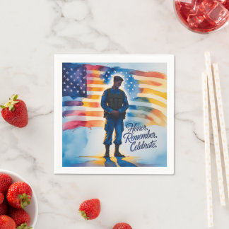 Serviette En Papier Serviettes pour la fête commémorative du jour