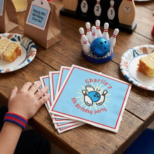 Serviette En Papier Serviettes pour la fête d'anniversaire de bowling