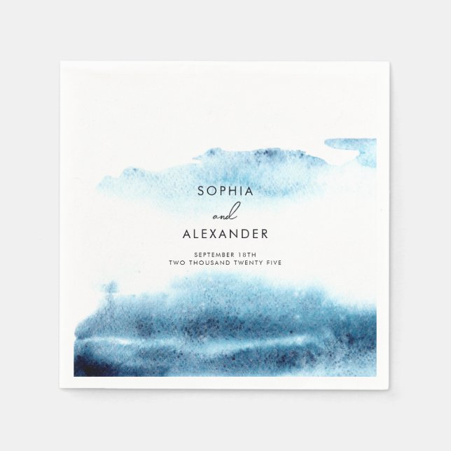 Serviette En Papier Serviettes pour Mariage moderne. (Devant)