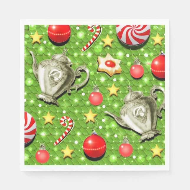 Serviette En Papier Serviettes pour thé de Noël (Devant)