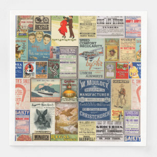 Serviette En Papier Serviettes publicitaires vintages