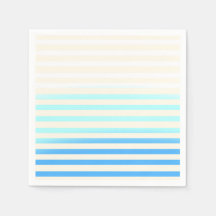 Serviettes rayées Ombre Bleue