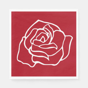 Serviette En Papier Serviettes Rose Rouge