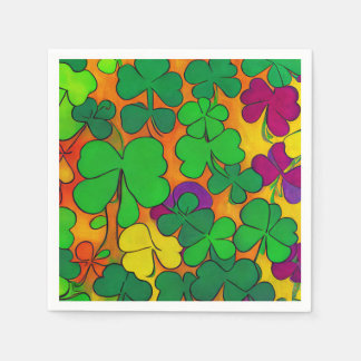 Serviette En Papier Serviettes Saint Patrick avec shamrock
