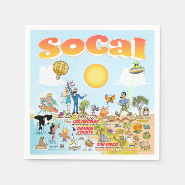 Serviette En Papier serviettes SoCal (Devant)