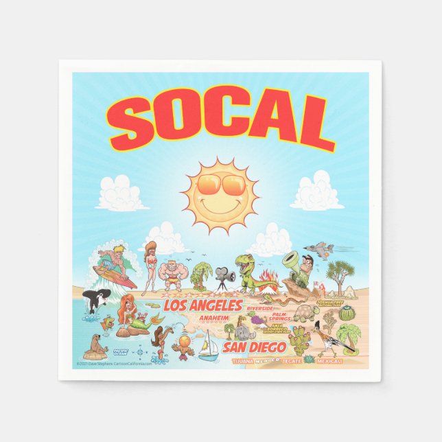 Serviette En Papier serviettes SoCal (Devant)