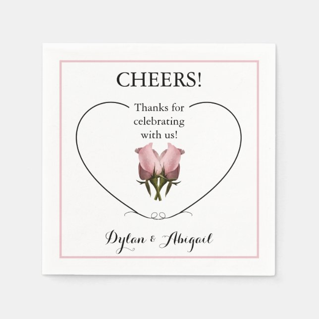 Serviette En Papier Serviettes standard de réception de mariage avec/R (Devant)