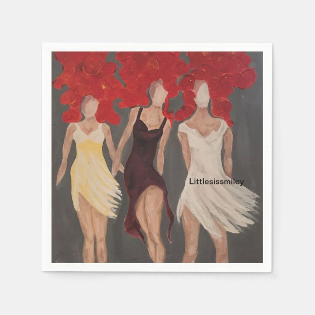 Serviette En Papier Serviettes Trois Soeurs (Devant)