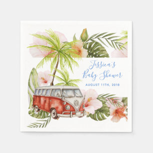 Serviette En Papier Serviettes tropicales de douche de plage de