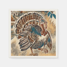 Serviettes Turquie Thanksgiving moderne