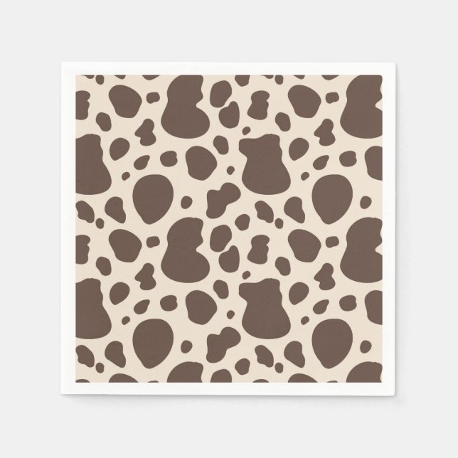 Serviette En Papier Serviettes | Vache Imprimée (Devant)
