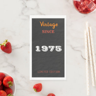 Serviette En Papier Serviettes vintage 1975 Limited Edition 50e Annive