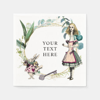 Serviette En Papier Serviettes vintage Alice au pays des merveilles