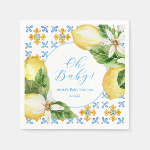 Serviette En Papier Serviettes vintages de douche citron