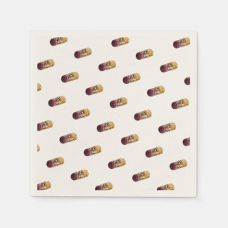 Serviette En Papier Servilleta con acuarela de corcho de vino
