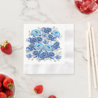 Serviette En Papier Servilletas blue