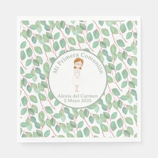 Serviette En Papier Servilletas modelo Alexia Primera Comunión (Devant)