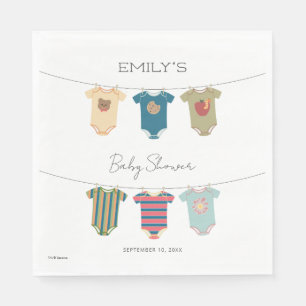 Serviette En Papier Sesame Pals Baby shower de combinaisons physiques
