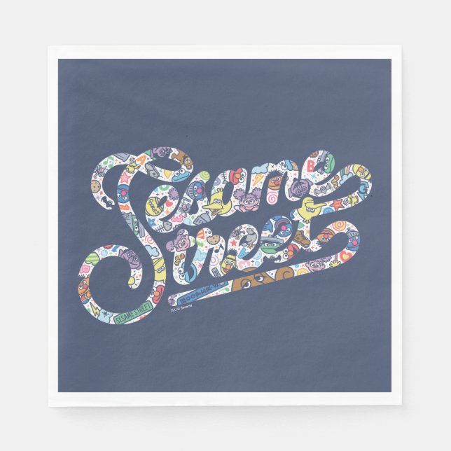 Serviette En Papier Sésame Sésame | Logo Doodle (Devant)