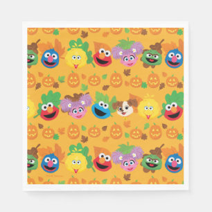 Serviette En Papier Sesame Street Autumn quitte Motif