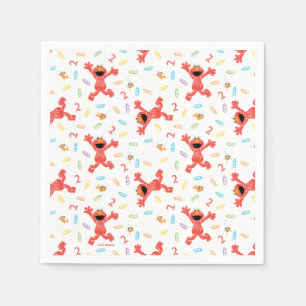 Serviette En Papier Sesame Street Elmo   Anniversaire Crayon