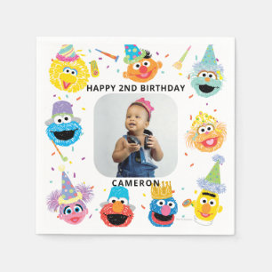 Serviette En Papier Sesame Street Pals Confetti Anniversaire
