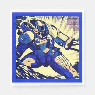 Serviette En Papier SF - Héros Anime Woodcut 4