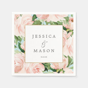 Serviette En Papier Shabby Chic Mariage Napkin Cocktail Napkin