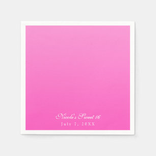Serviette En Papier Shade of Pink Simple Minimalism Modern Party