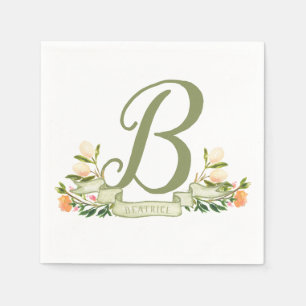Serviette En Papier Shakespeare du Vieux-Monde  Monogramme de Fairytal