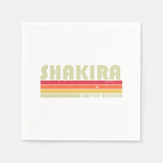 Serviette En Papier SHAKIRA Nom Personnalisé Retro Vintage 80s 90s Bi
