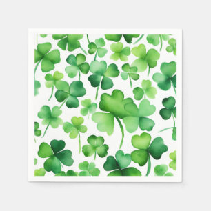 Serviette En Papier Shamrock aquarelle