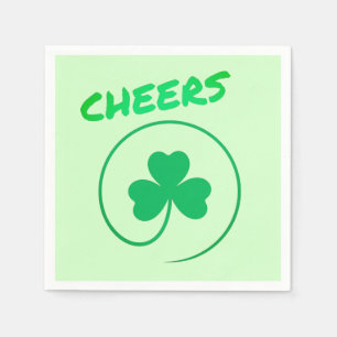 Serviette En Papier Shamrock de Clover Jour de la Saint Patrick vert i
