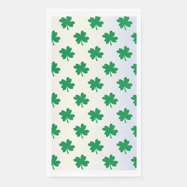Serviette En Papier Shamrock de la Saint Patrick (Devant)