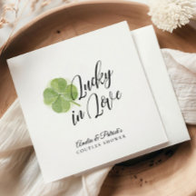 Shamrock vert Lucky en Fête des mariées d'amour