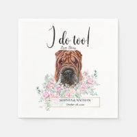 Shar Pei Chien Mariage Cocktail Napkins