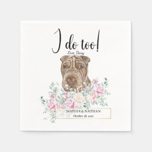 Serviette En Papier Shar Pei Chien Mariage Cocktail Napkins