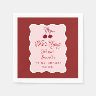 Serviette En Papier She is tying the knot Bridal Shower