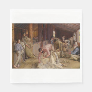 Serviette En Papier Shear the Rams (Australian Art) (Tom Roberts)