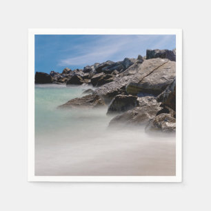 Serviette en papier Shell Island Rocks And Waves