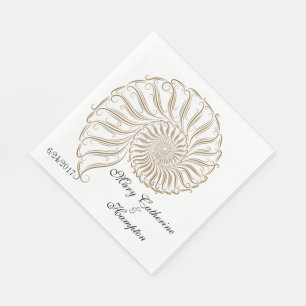 Serviette En Papier Shell Napkin