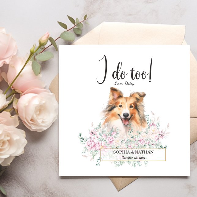 Serviette En Papier Shetland Sheepdog Chien Mariage Cocktail Napkins (Créateur téléchargé)