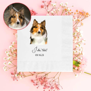 Serviette En Papier Shetland Sheepdog Personnalisé Je fais aussi